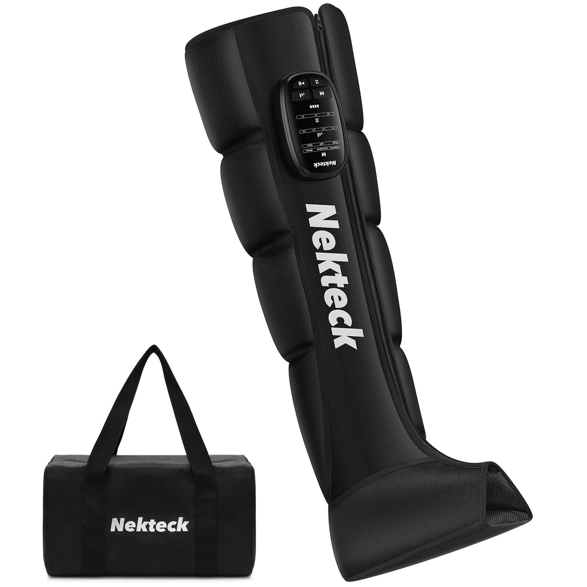 Nekteck Cordless Leg Compression Massager, Rechargeable Massage Tools for Circulation and Pain Relief, Portable Full Leg Boots, Gifts for Mom Dad Men Women, Single Unit