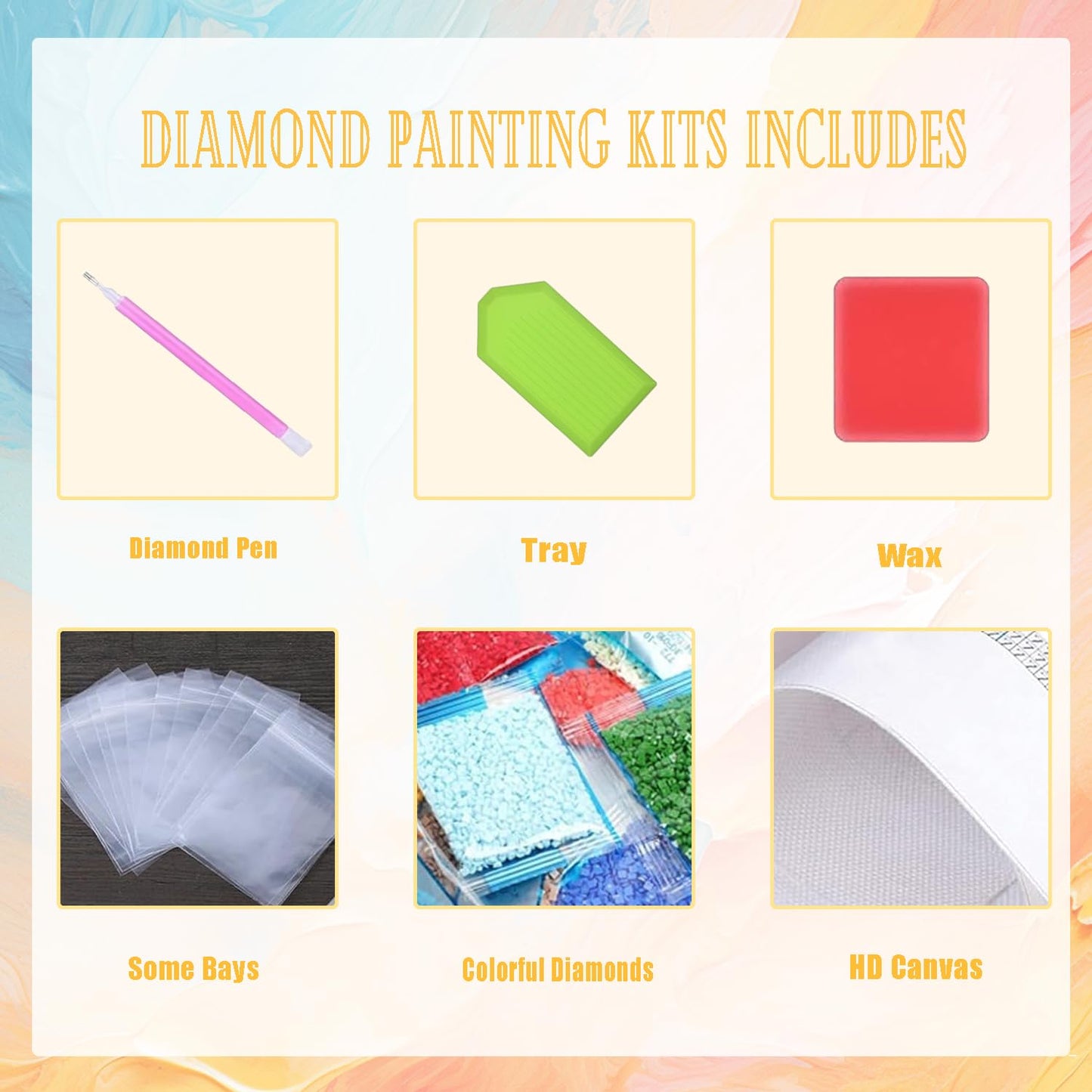 EWJRNSF 5D Diamond Painting Kits for Adults Beginners, Diamond Arts Kits Diamond Art Sets,Gem Painting Arts & Crafts Home Wall Decoration 11.8x15.7 Inches 2 Pack Moonlight