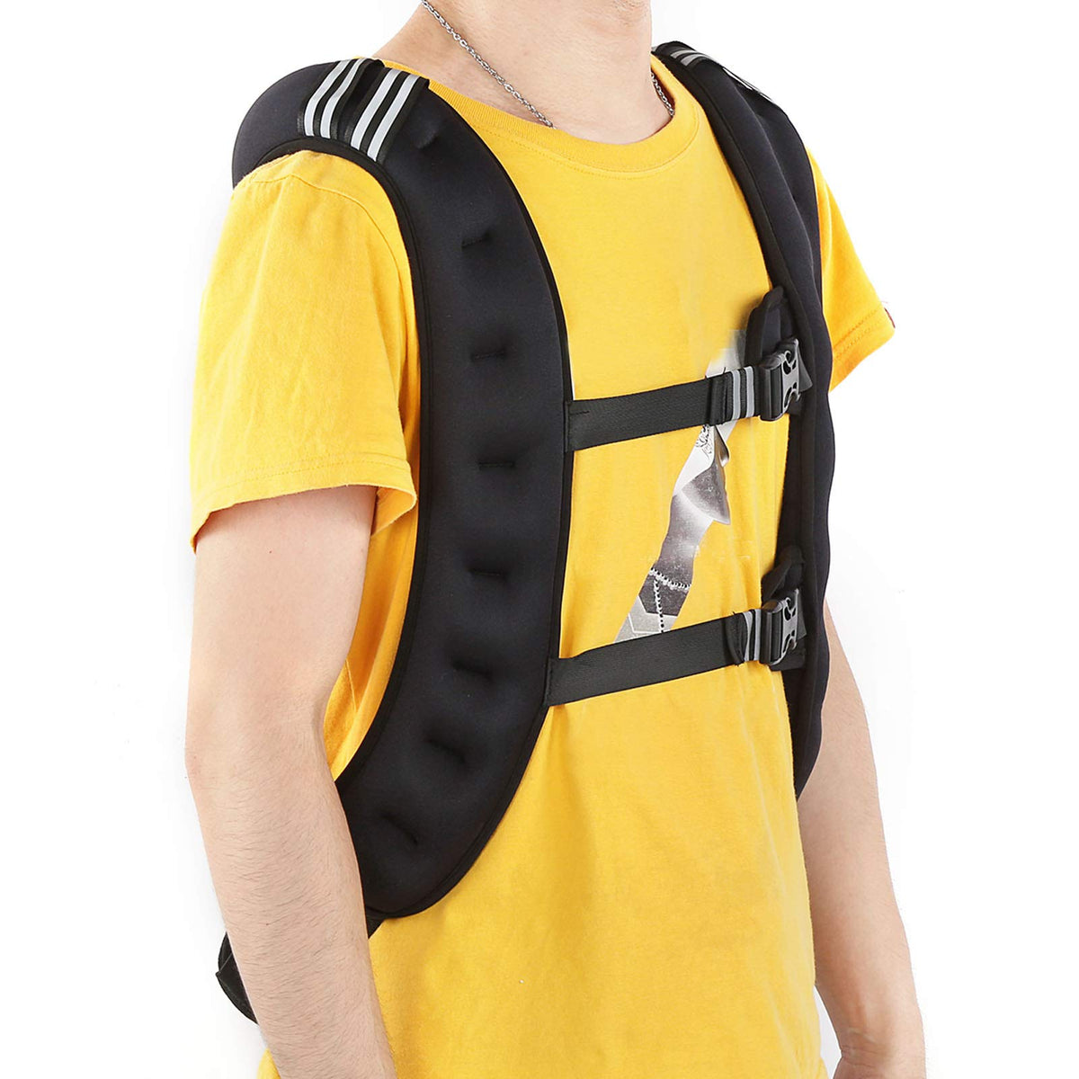 ZAICOLER 10kg Exercise Weighted Vest, Adjustable Buckle Widened Shoulder Straps Strength Training Jacket with Iron Granules for Workout Fitness Strength Training Running Walking