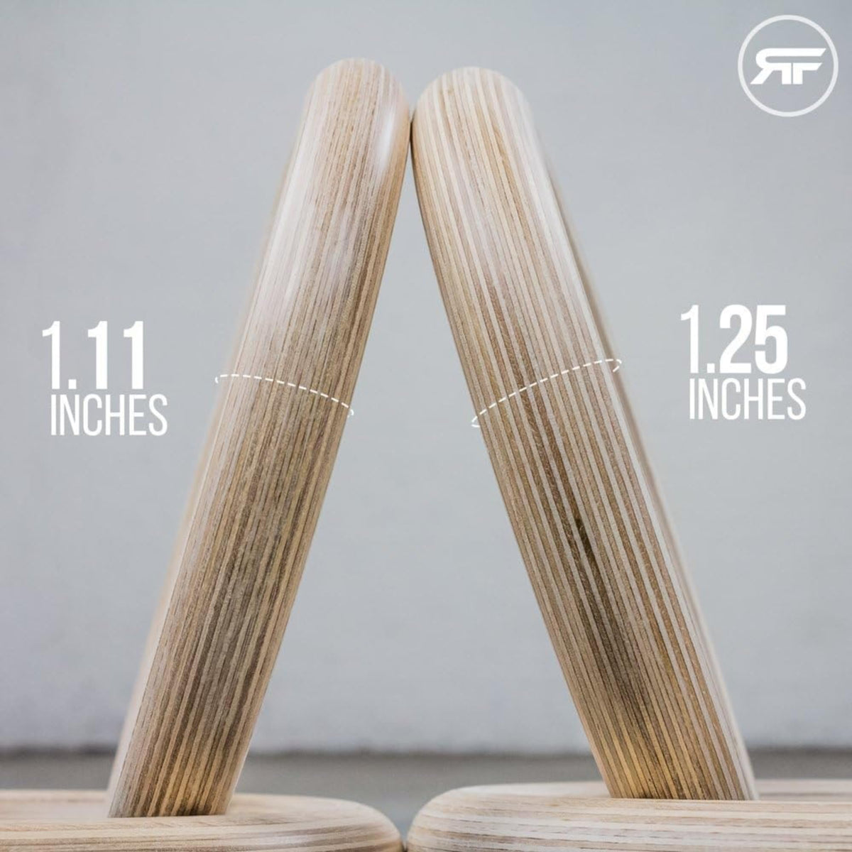 REP Fitness Wood Gymnastic Rings 1.11” FIG Spec Diameter, 14’ Adjustable Numbered Straps, Portable Olympic Suspension Trainer for Gymnastics, Core Training, Home Gym Workouts