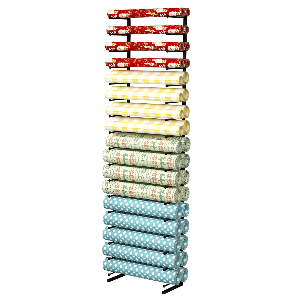 Large Blueprint Storage Rack, Wall Mount Vinyl Roll Storage Rack, Heavy Duty Roll File Holder, Blueprint, Poster, Plans, Gift Wrap, and Map Holder, Art Roll Paper Rack, Wrapping Paper Organizer