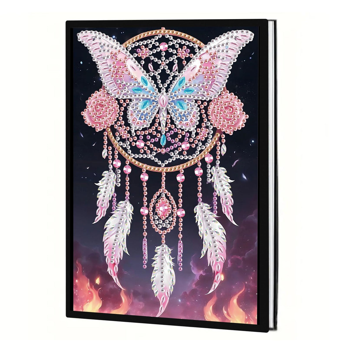 JZHYOAN Butterfly Diamond Painting Notepad, Diamond Art Notebook Kits, 8.26x5.78x0.35 Inch Journals for Writing, Memo Notepads Office, work, Travel, Study