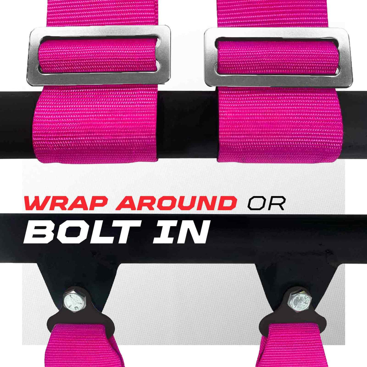 1pc 4 Point Harness for Bucket Seat, Push Release, 10 Color Options, Racing Harness, Race Car, Off Road, UTV, RZR [6008A2]