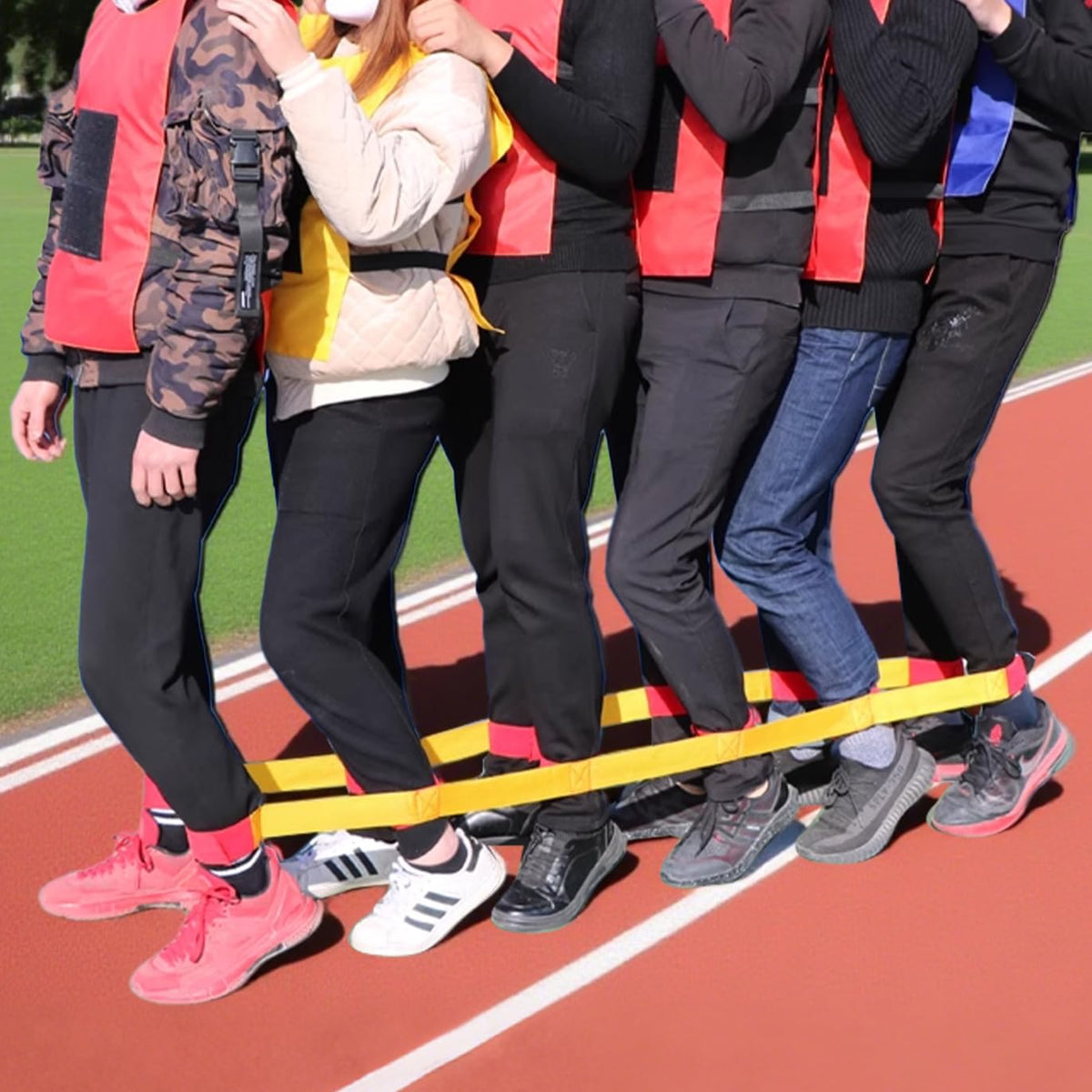 Sonyabecca Cooperative Band Walker 6-Legged Race Band Set Game Teamwork Training for Children Adult