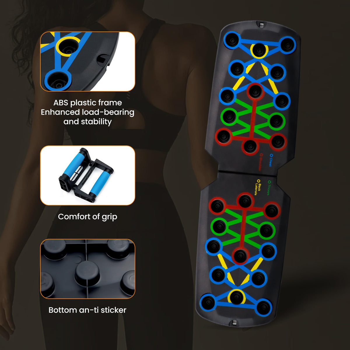 Tongdayi Push Up Board, Portable Dismountable 17 in 1 Push Up Bar at Home Gym, Professional Muscle Training Equipment is Available for Men and Women, The Ideal Gift for Fitness Enthusiasts, Pushup Board Set