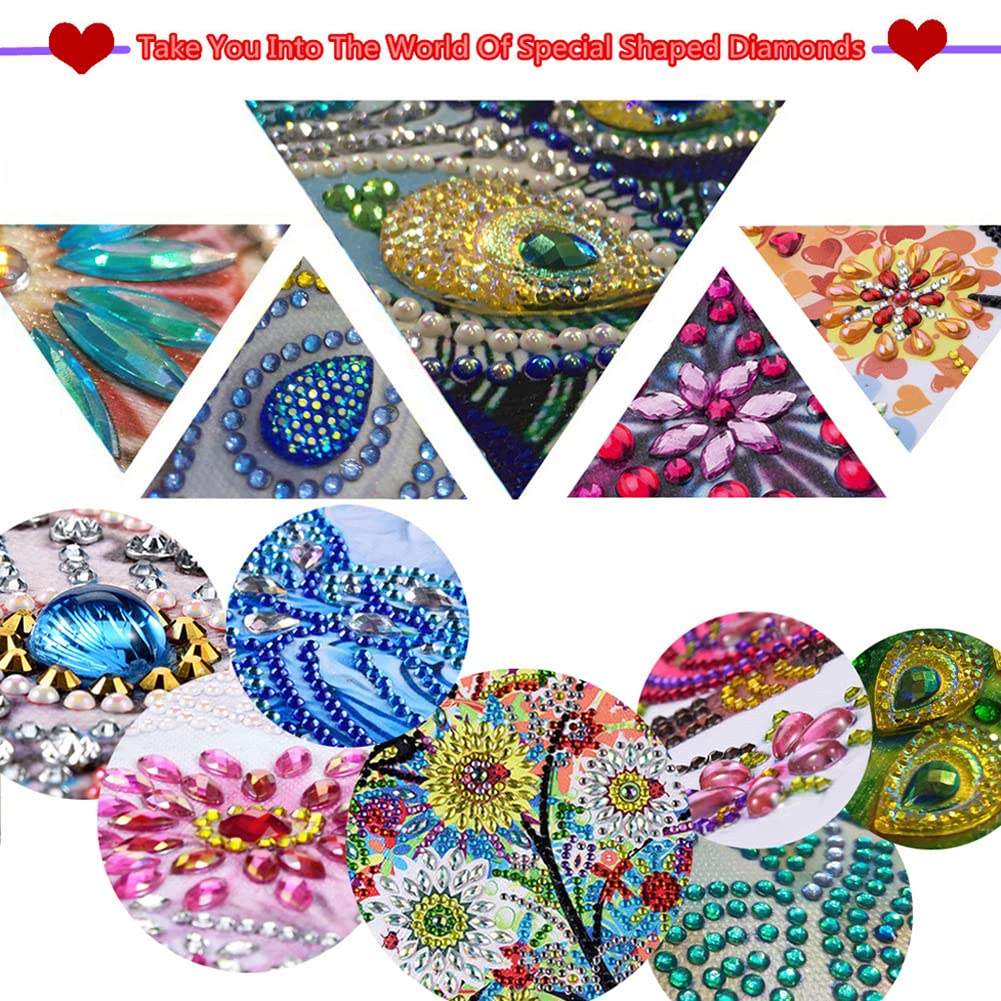 SULUNMO Diamond Art Hanging Kit, Diamonds Art Painting Pendant for Adults, DIY Gem Painting Board Kit for Window Door(Sweet Family-1)
