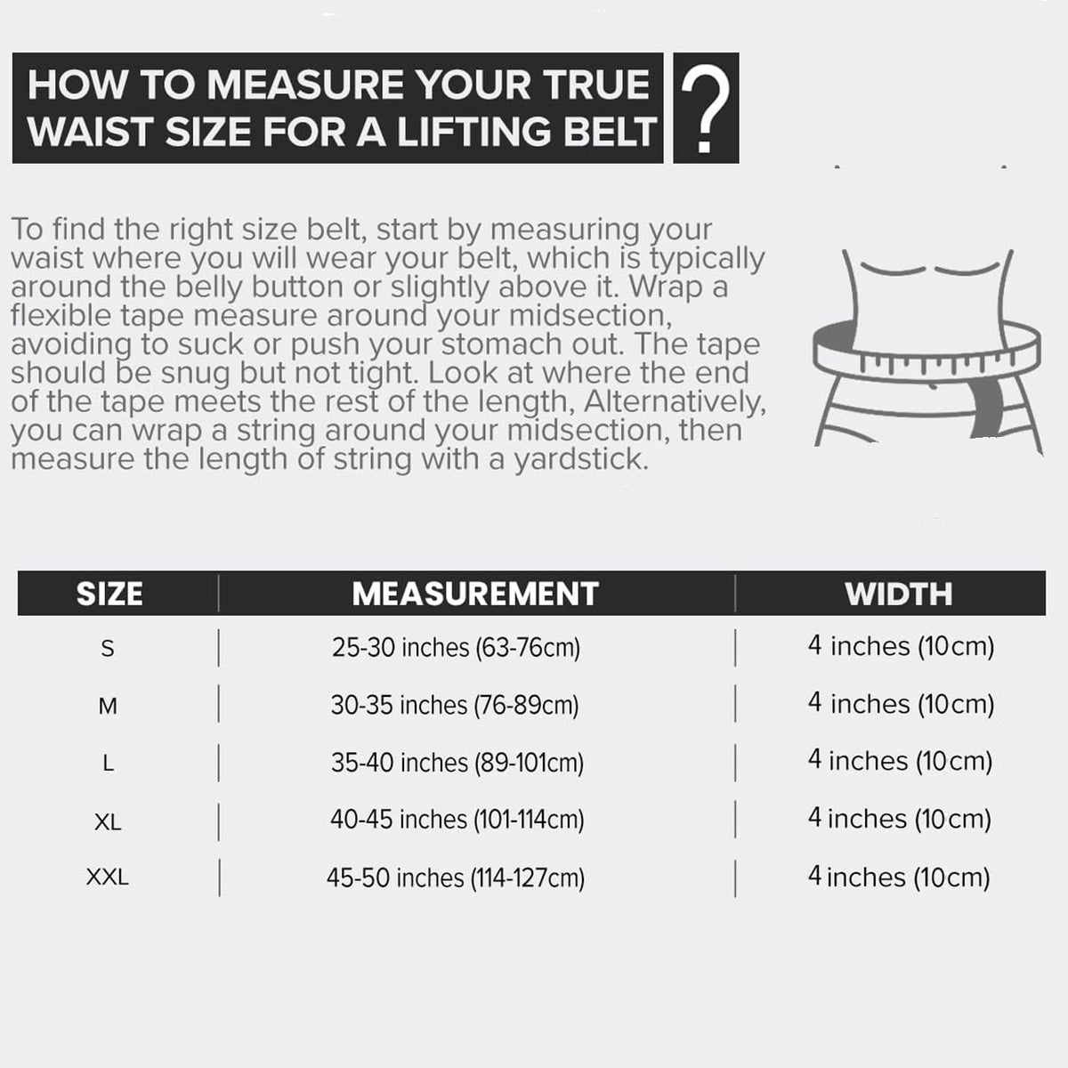 PowerLifting Belt/Weight Lifting Belt - 10mm Double Prong - 4-inch Wide - Advanced Back Support for Weightlifting and Heavy Power Lifting (Grey, XX-Large)