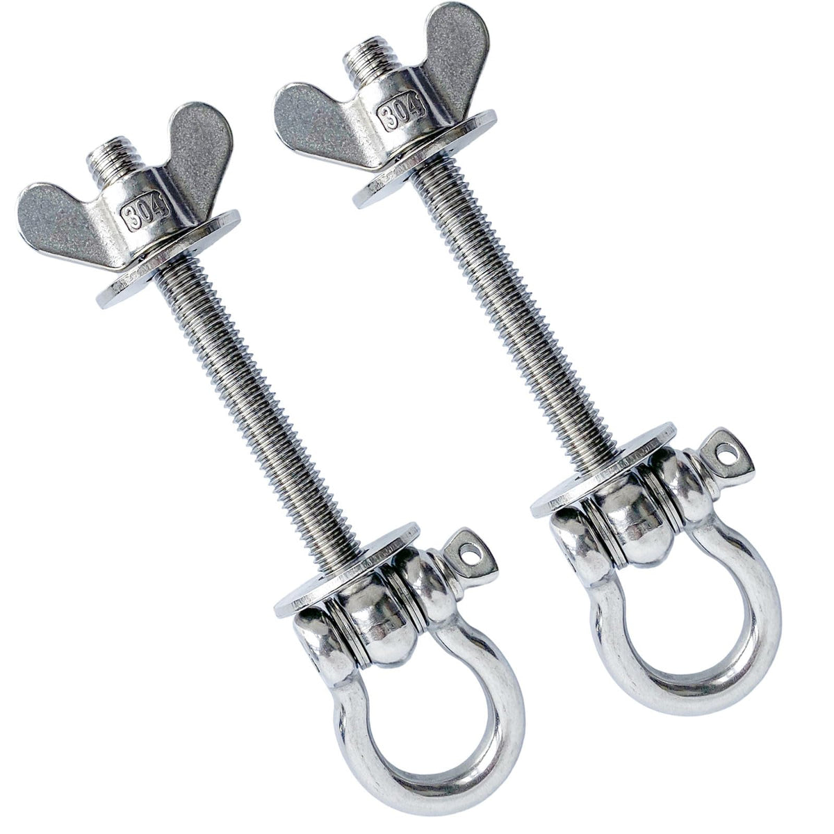 QKWL 2-Pack Heavy Duty Power Rack Attachments - Resistance Band Hooks & O-Ring Squat Rack Accessories | Durable Steel Band Pegs for Crossfit, Power Cage, Home Gym | Easy Installation, Universal Fit