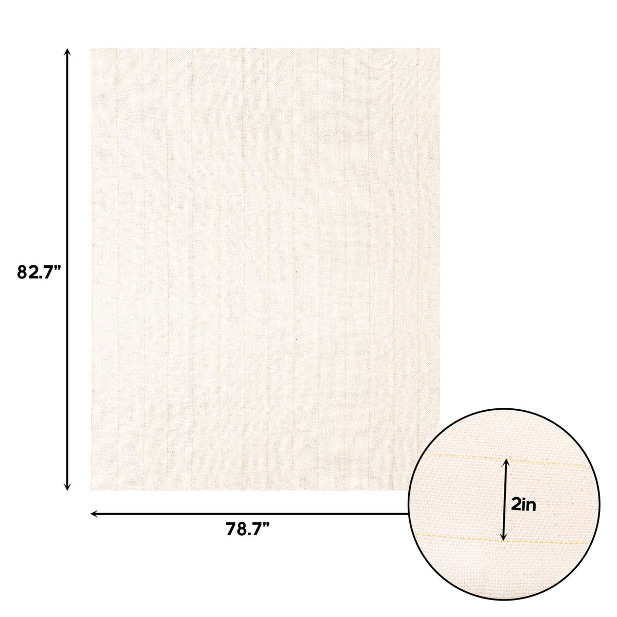 Yarlung Primary Tufting Cloth for Rug Tufting, 83" x 79" Large Overlocking Monks Cloth with Marked Lines, Rug Backing Fabric for Cut/Loop Pile Tufting Gun, Punch Needle