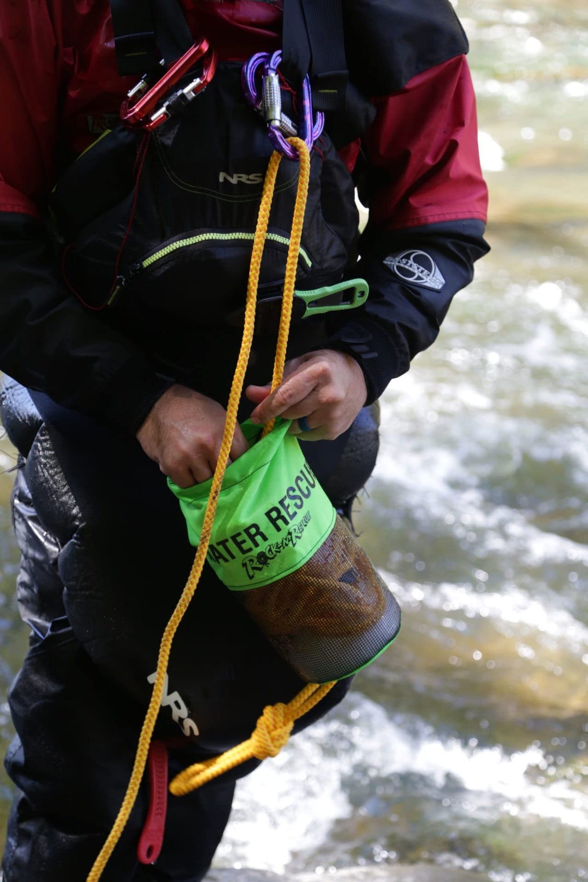 Rock-N-Rescue RNR Deluxe Trident Series Throw Bag - 75' 8mm Waterline