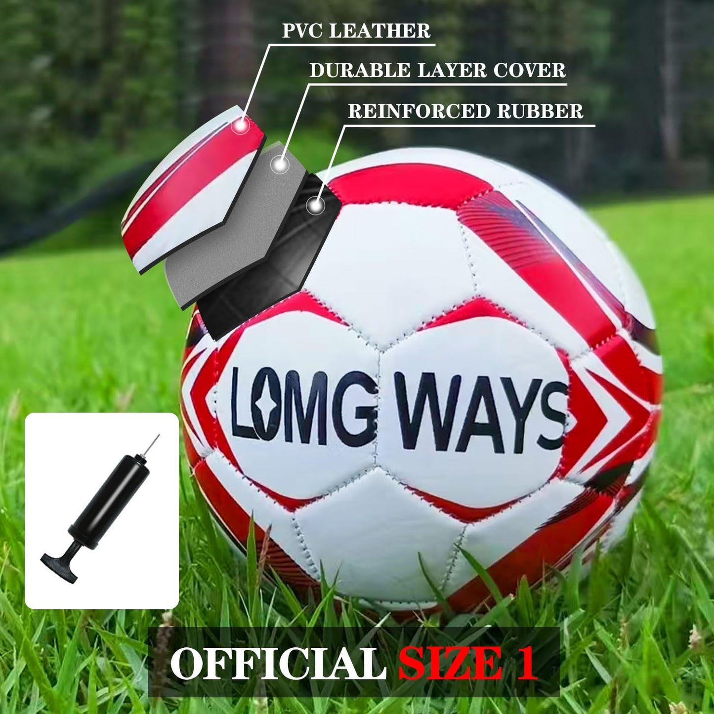 Soccer Goal for Backyard,Mini Soccer Goal with Size 1 Soccer Ball,Pump,Ground Stakes,Carry Bag, Perfect for Backyard,Court,Field,Easy Set up,Great for All Levels