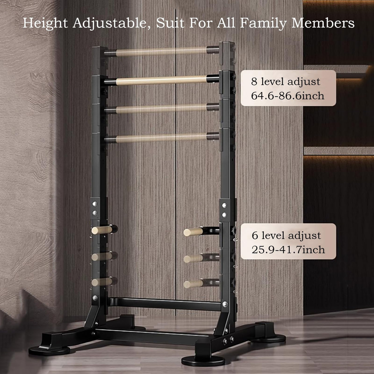 Freestanding Pull Up Bar Power Tower Multifunction Dip Station Adjustable Workout Chin Up Bar Strength Training Equipment Home Gym 1100lbs Support