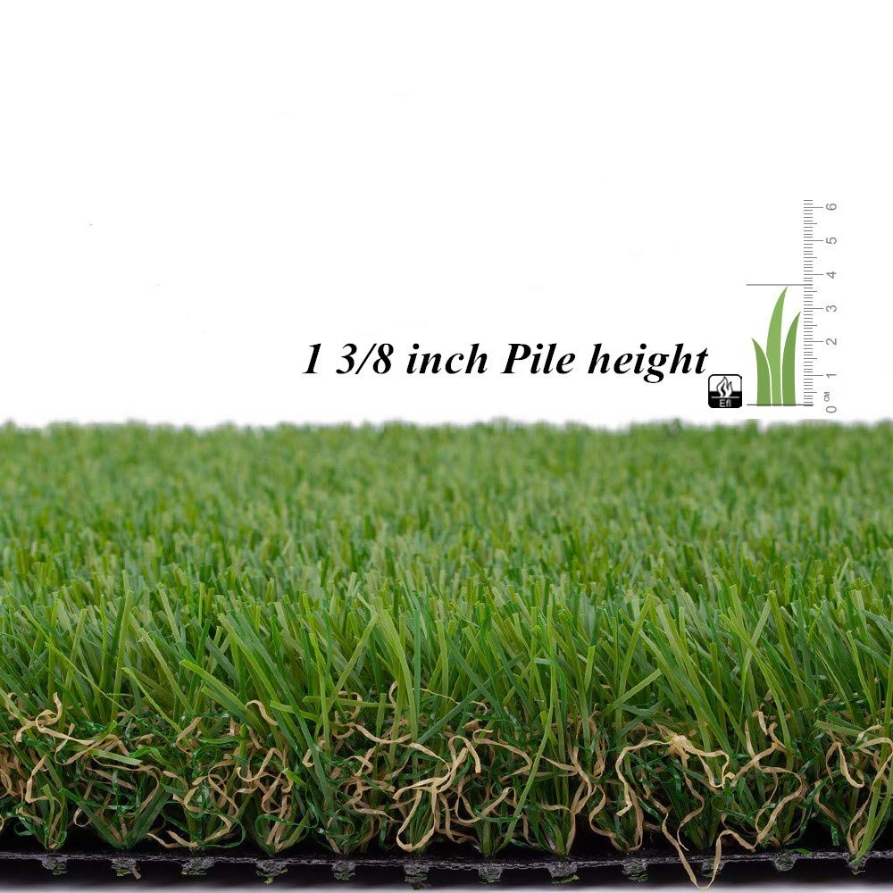 ALTRUISTIC Premium Artificial Grass Drainage Holes & Rubber Backing,6.5 ft x10 ft, 70 oz /1.38 Inch Pile Height Realistic Synthetic Grass Mat Extra-Heavy & Soft Pet Turf Fake Grass for Dogs Outdoor
