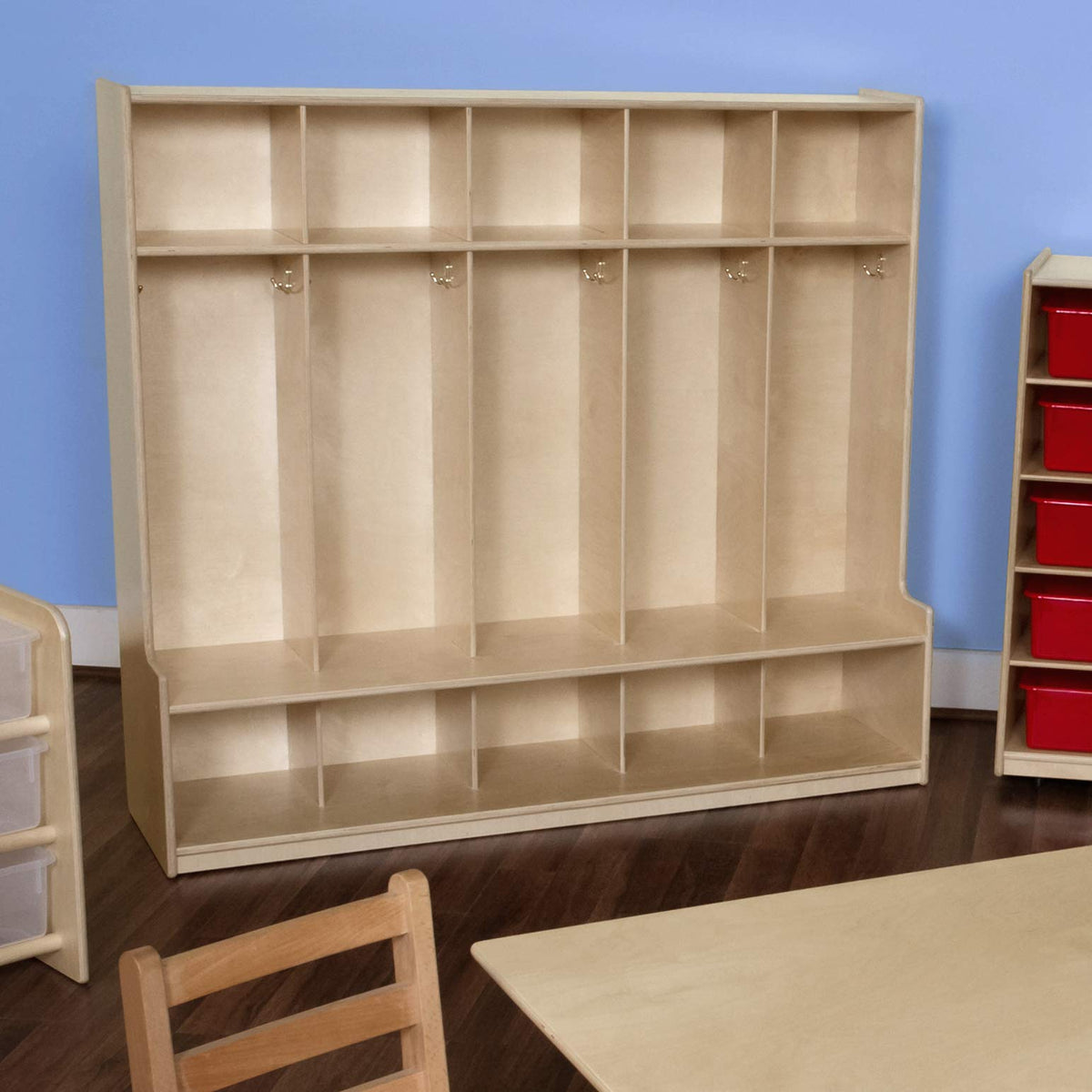 Wood Designs 5 Section Seat Locker