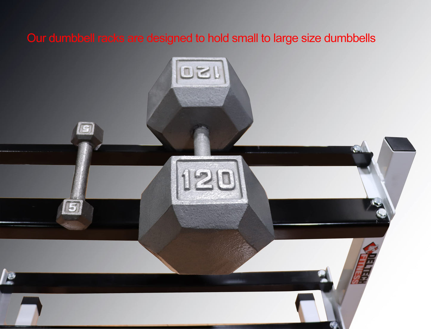 DF515- Three Tier 36" Dumbbell Rack by Deltech Fitness