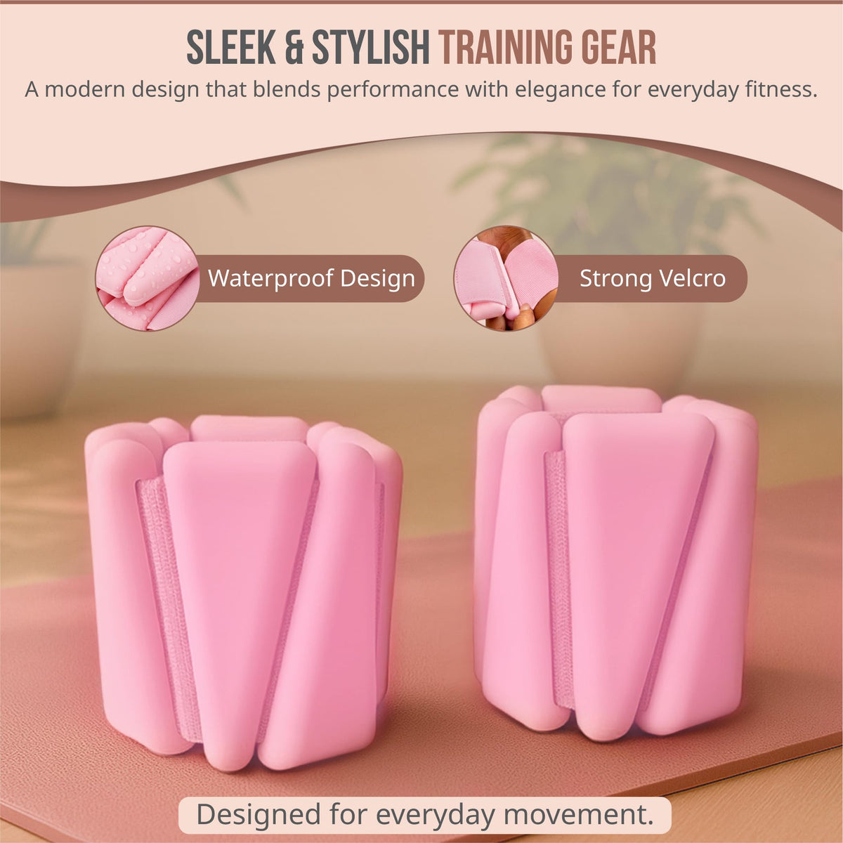 Solaea Adjustable Ankle & Wrist Weights, 4lb Pair for Pilates & Yoga
