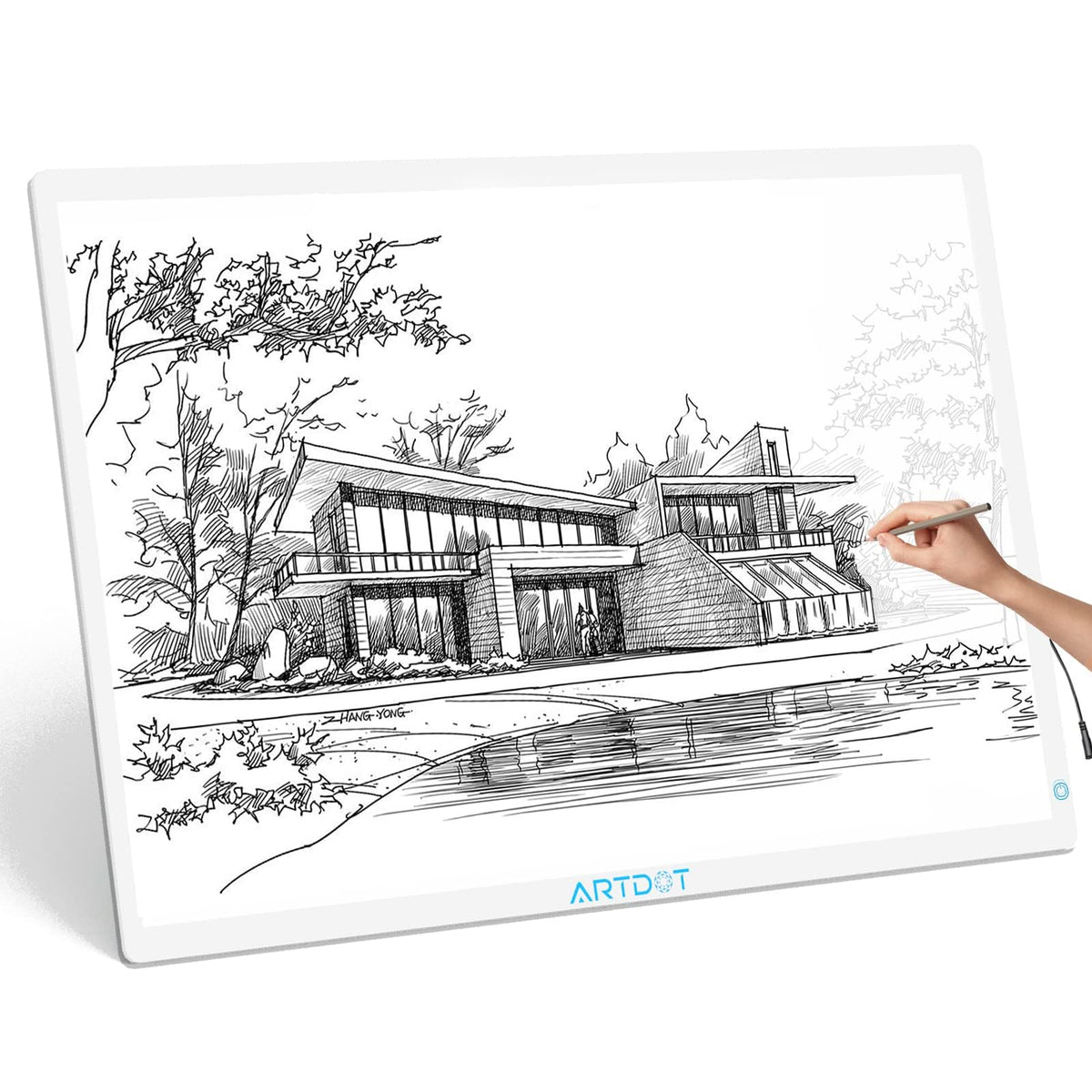 ARTDOT A1 Large LED Light Pad for Diamond Painting AC Powered Light Board Kit Adjustable Brightness Light Box Drawing for 5D Diamond Painting Kits