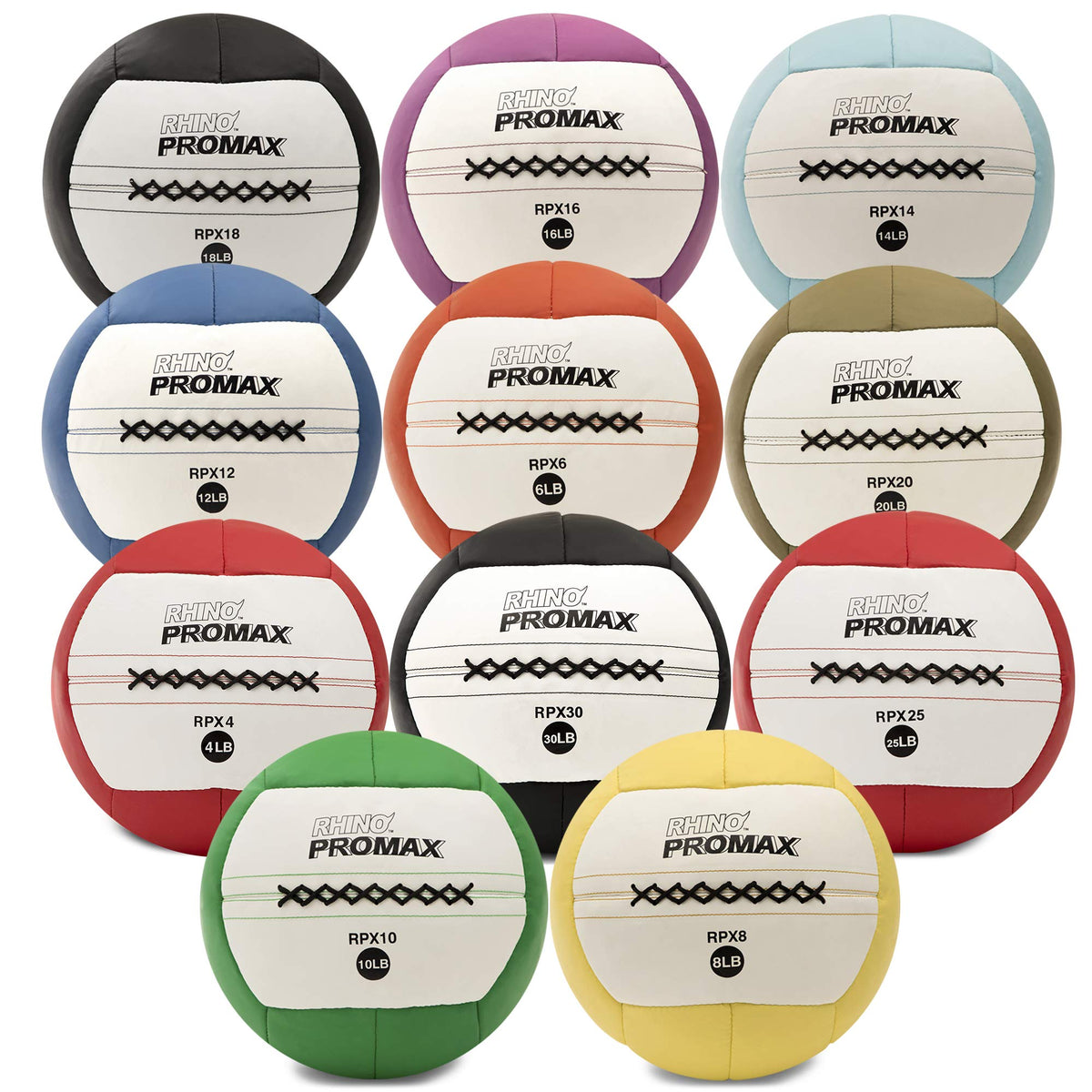Champion Sports RPX10 Rhino Promax Slam Balls, 10 lb, Soft Shell with Non-Slip Grip, Medicine Wall Exercise Ball for Weightlifting, Plyometrics, Cross Training, & Home Gym Fitness
