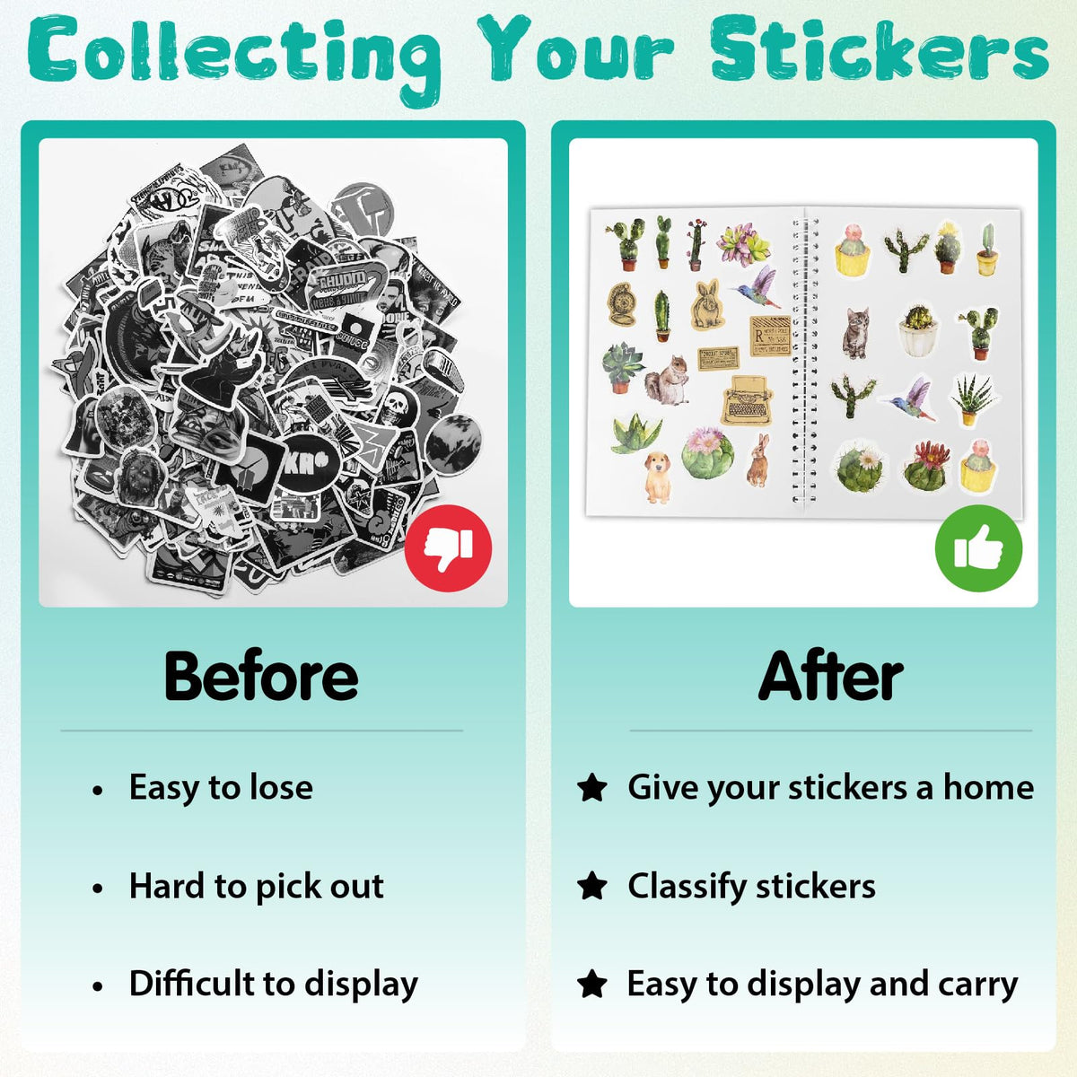 CRASPIRE 40 Sheets Reusable Sticker Storage Book Album A5 Size Blank Sticker Album Organizer Moth Insects Cover Waterproof Release Paper with Scraper Tweezer for Label