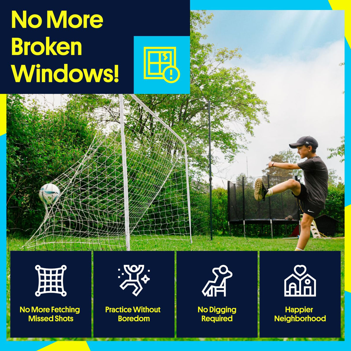 Open Goaaal Soccer Rebounder/Goal/Backstop All-in-One (Standard)