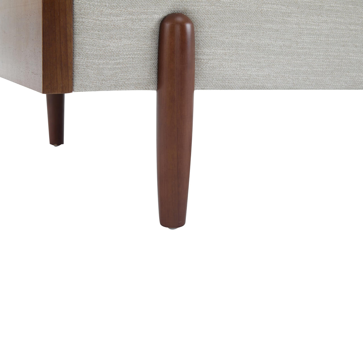Christopher Knight Home Arboris Modern Rubberwood Frame, Fabric Upholstered Loveseat, Living Room/Bedroom/Apartment Couch/Sofa with Toss/Back Pillows and Removable Cushions, Beige+Light Walnut