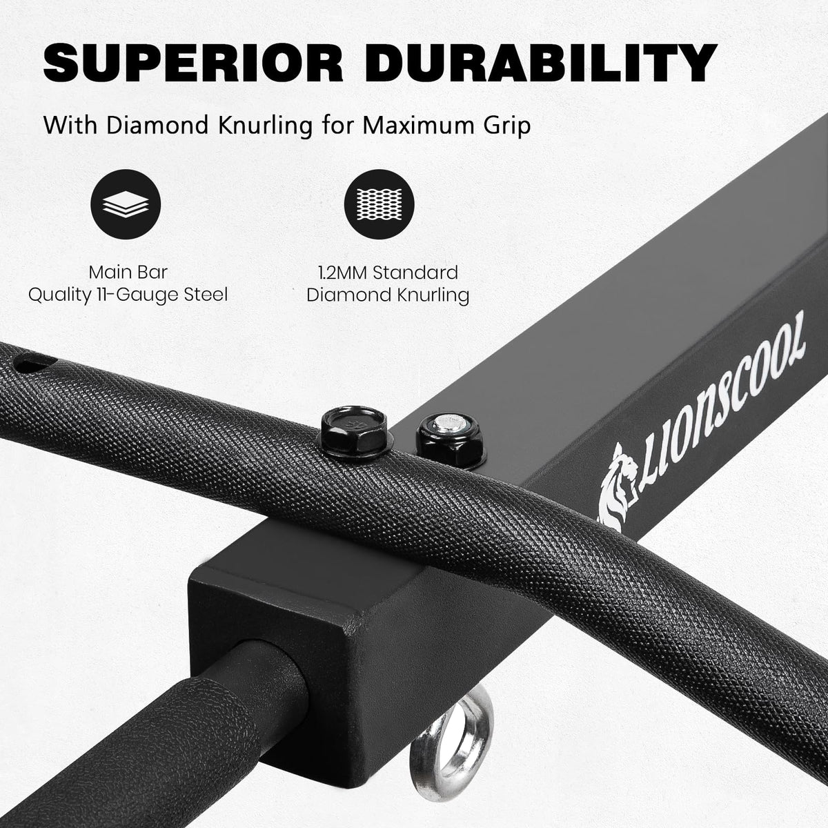 LIONSCOOL Multifunctional Wall Mounted Pull Up Bar with Pulley System (16"/24" APART)