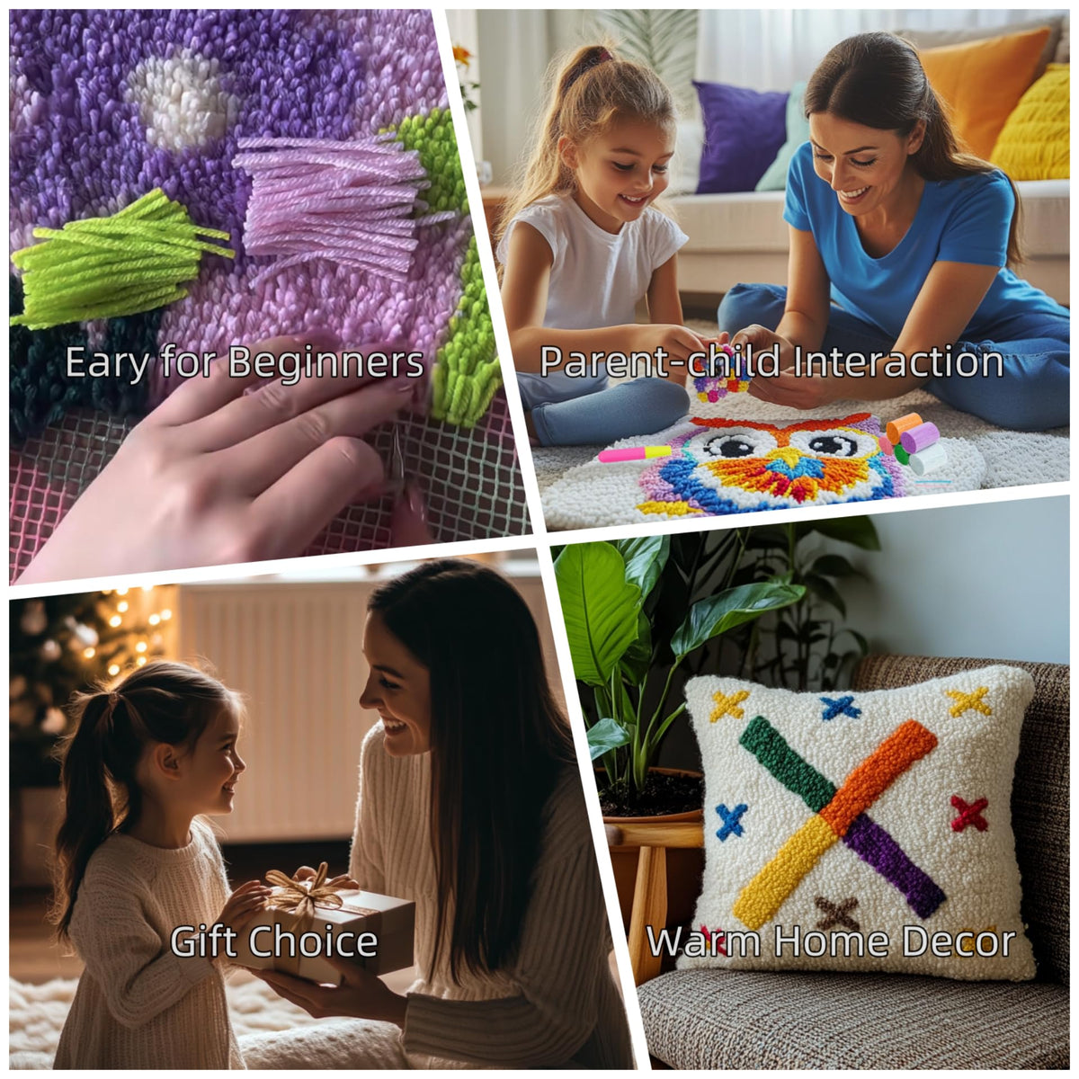 Graffiti Abstract African Woman DIY Latch Hook Pillow Kits for Adults Printed Pillowcase Crochet Yarns Hooking Handmade Pillow Cover Cushion for Home Sofa Decoration 17x17inch(1)