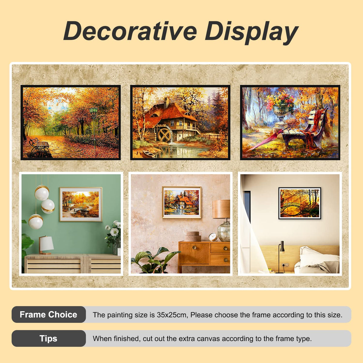 Stalente 10 Pack Diamond Painting Kits for Adults, Landscape Autumn Round Full Drill Diamond Art Kits, 5D DIY Paint with Diamonds Crafts for Home Wall Decoration Gifts 12×16 Inch
