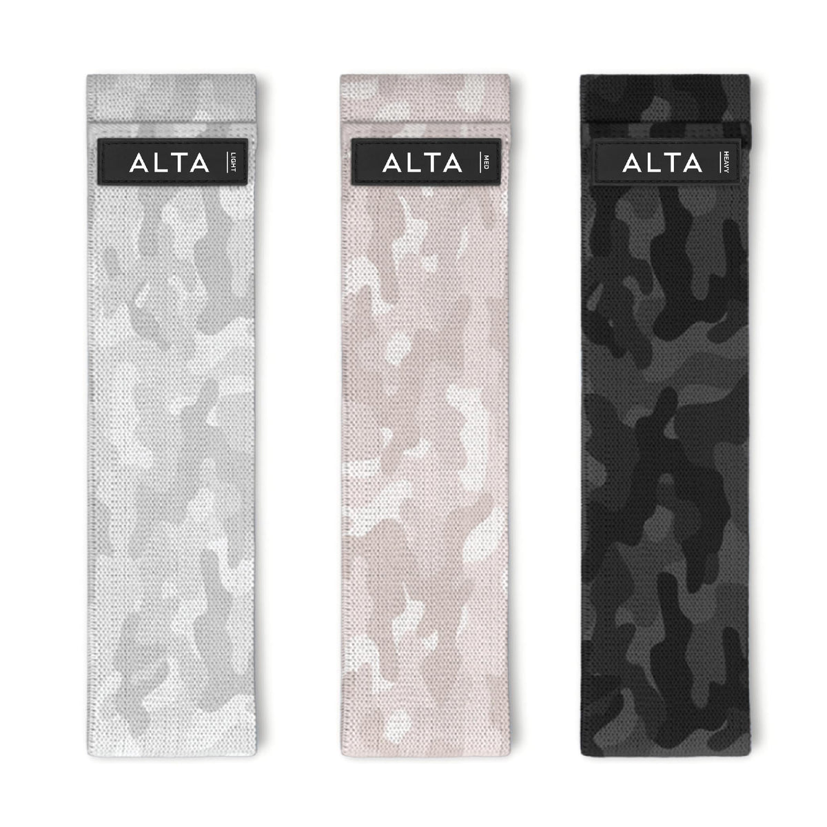 ALTA Booty Bands for Women - Premium Non-Slip Fabric Resistance Bands for Working Out - Cloth Resistance for Legs, Fabric Exercise Leg Straps for Working Out Women, Looped Hip Loop Set