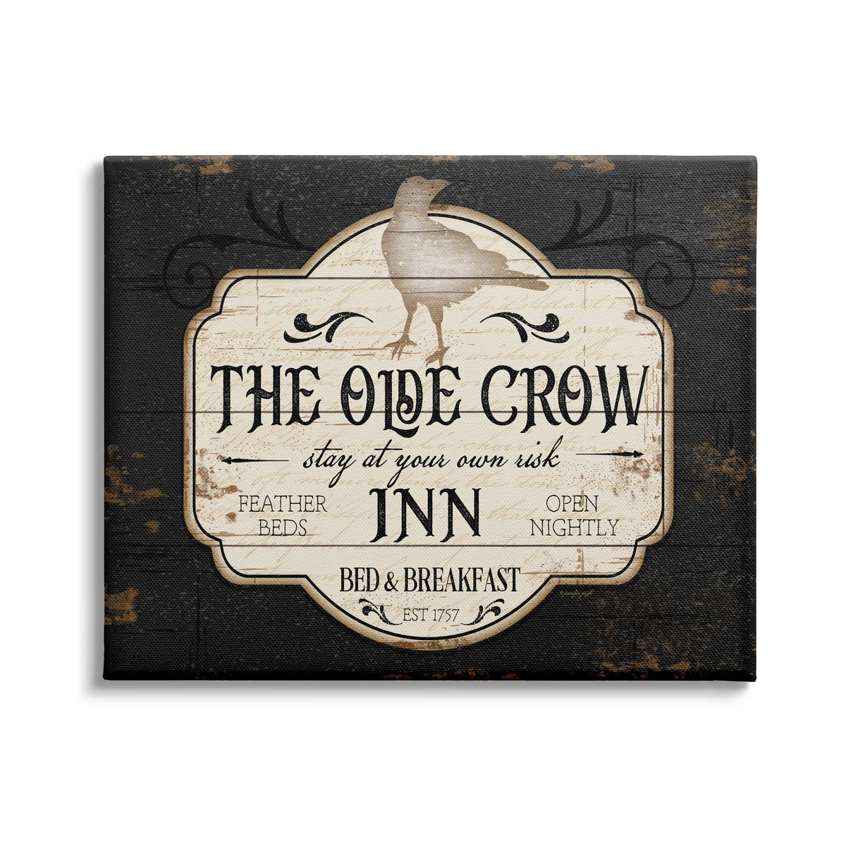 Stupell Industries The Olde Crow Inn Halloween Sign Est. 1757
