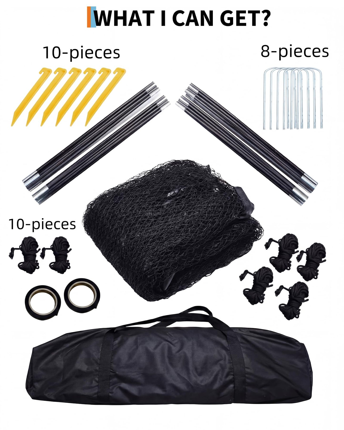 33ft Baseball Batting Cage with Frame and Net, Batting and Pitching Practice Net for Baseball, Softball, and Golf, Suitable for Backyard or Field