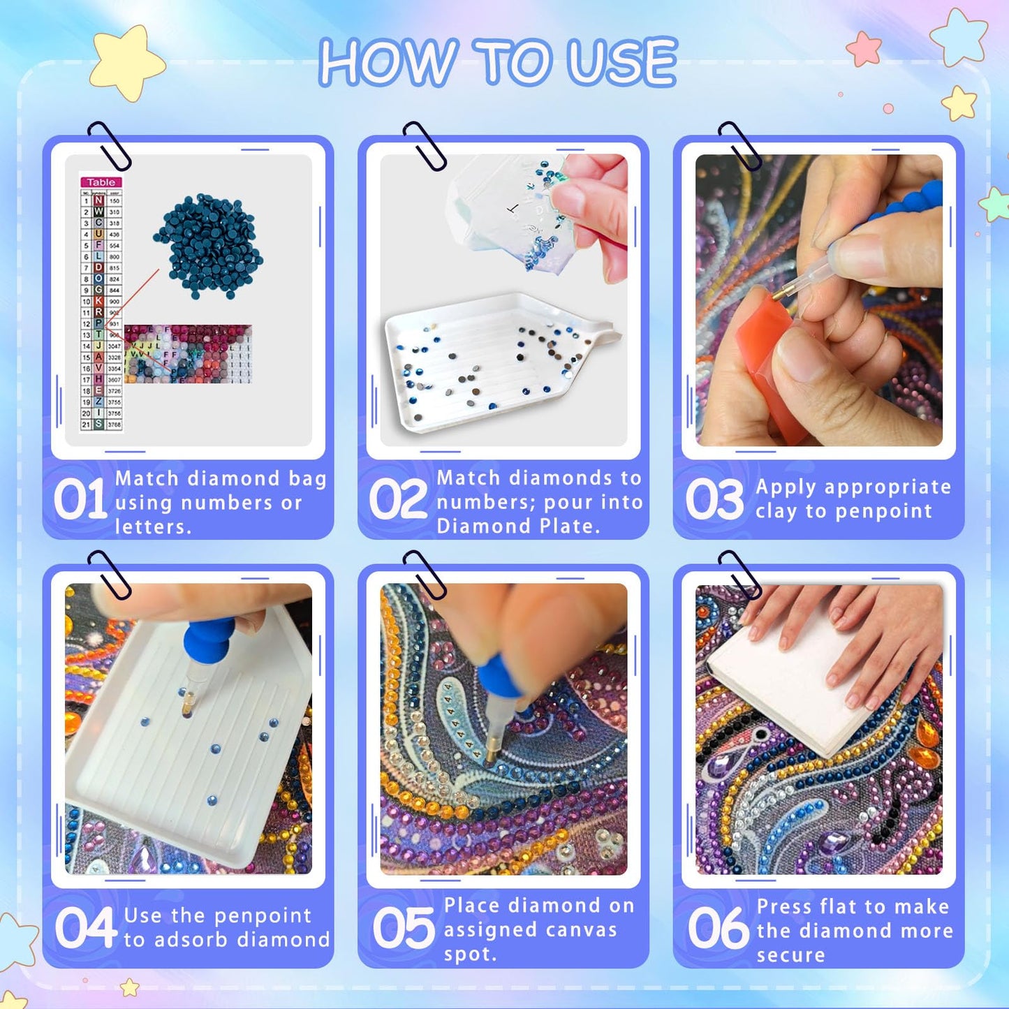 KEYRANKE 12 Pack Diamond Painting Kits for Adults 5D DIY Princess Diamond Art Kit Paint with Round Full Drill Diamonds for Beginners Gem Paintings Art for Home Wall Decor Gifts(12X12 Inch)