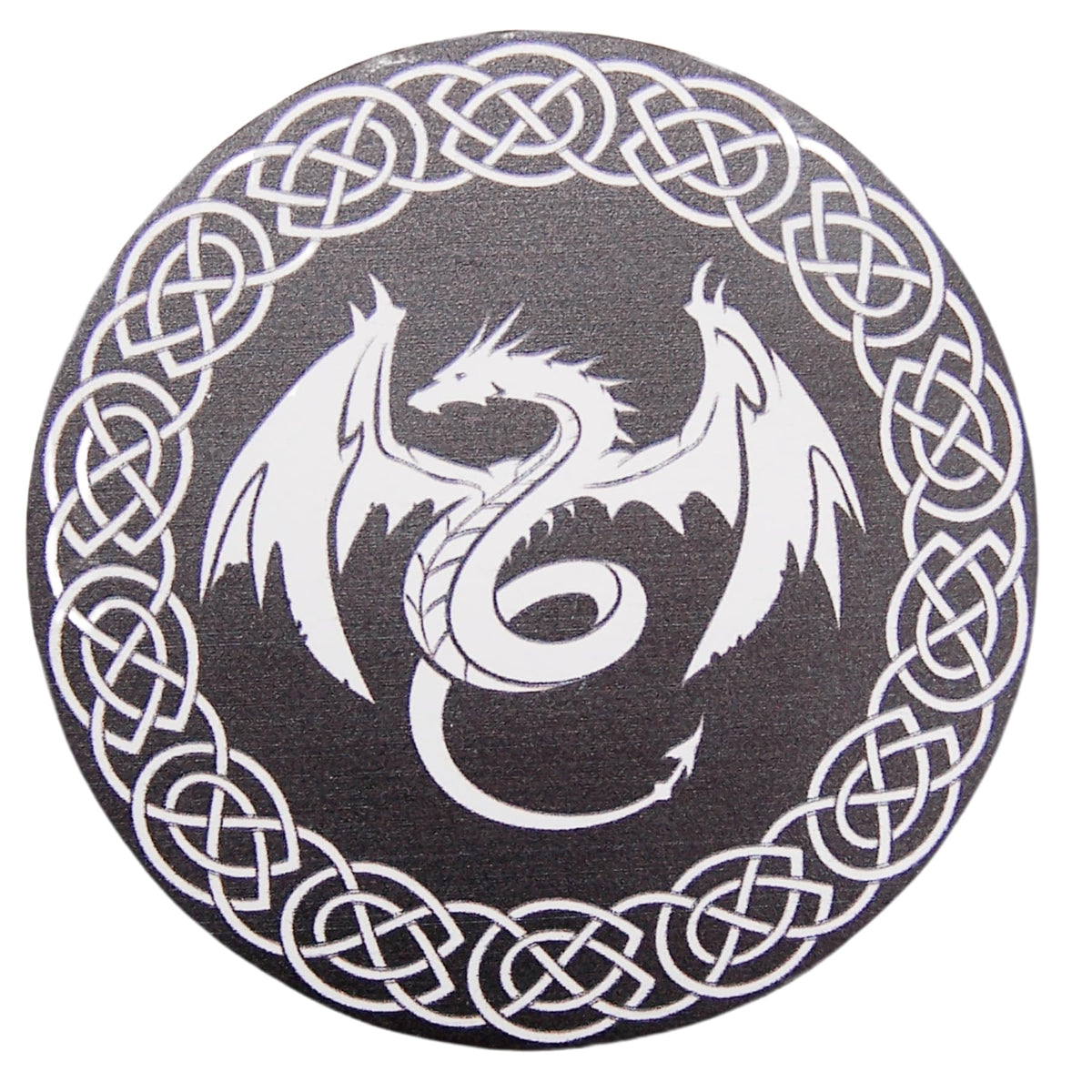 Gothic Dragon Coaster Set with Engraved Holder - 4.5-Inch Flying Dragon Coasters, Set of 4