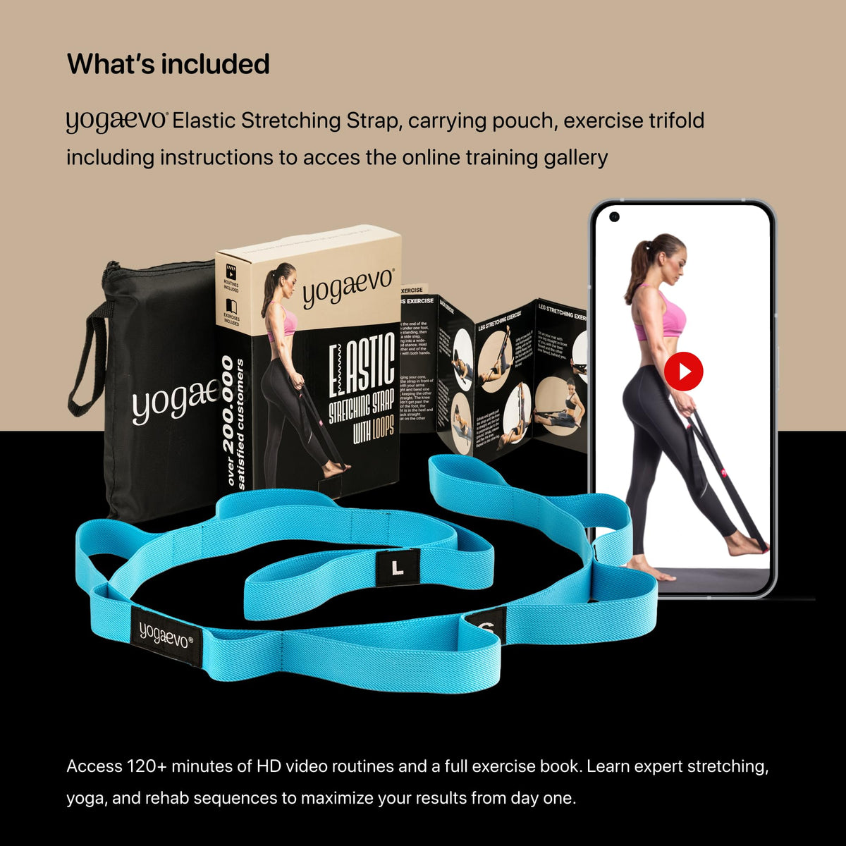 Stretch Out Strap | Hamstring Stretcher | Workout Straps | Stretching Equipment | Yoga Bands for Physical Therapy Strap | Yoga Accessories for Stretching Straps | Hip Stretcher | Exercise belt | Blue