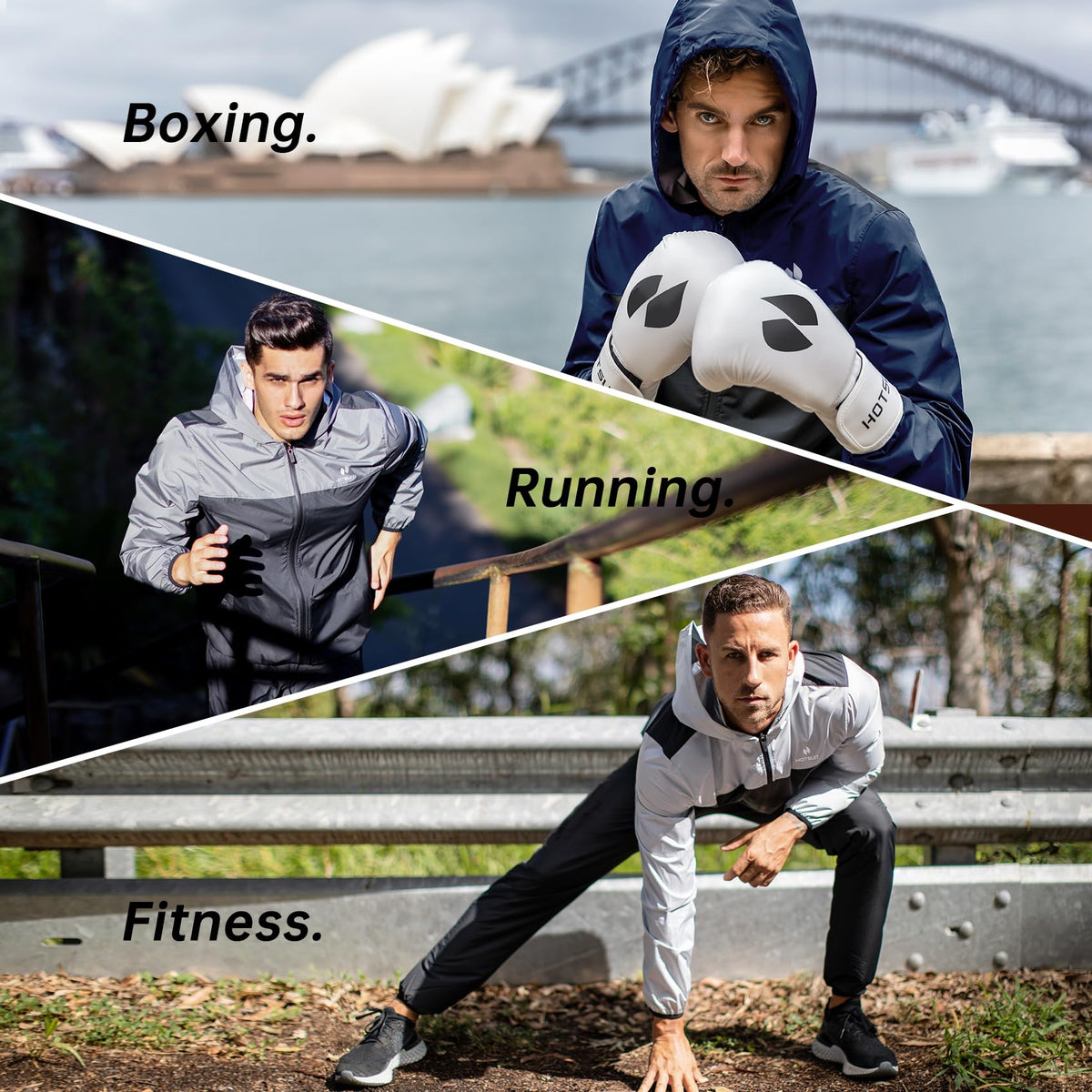 HOTSUIT Sauna Suit for Men Weight Loss Sweat Suits Gym Workout Exercise Sauna Jacket Pant Full Body, Gray, XL