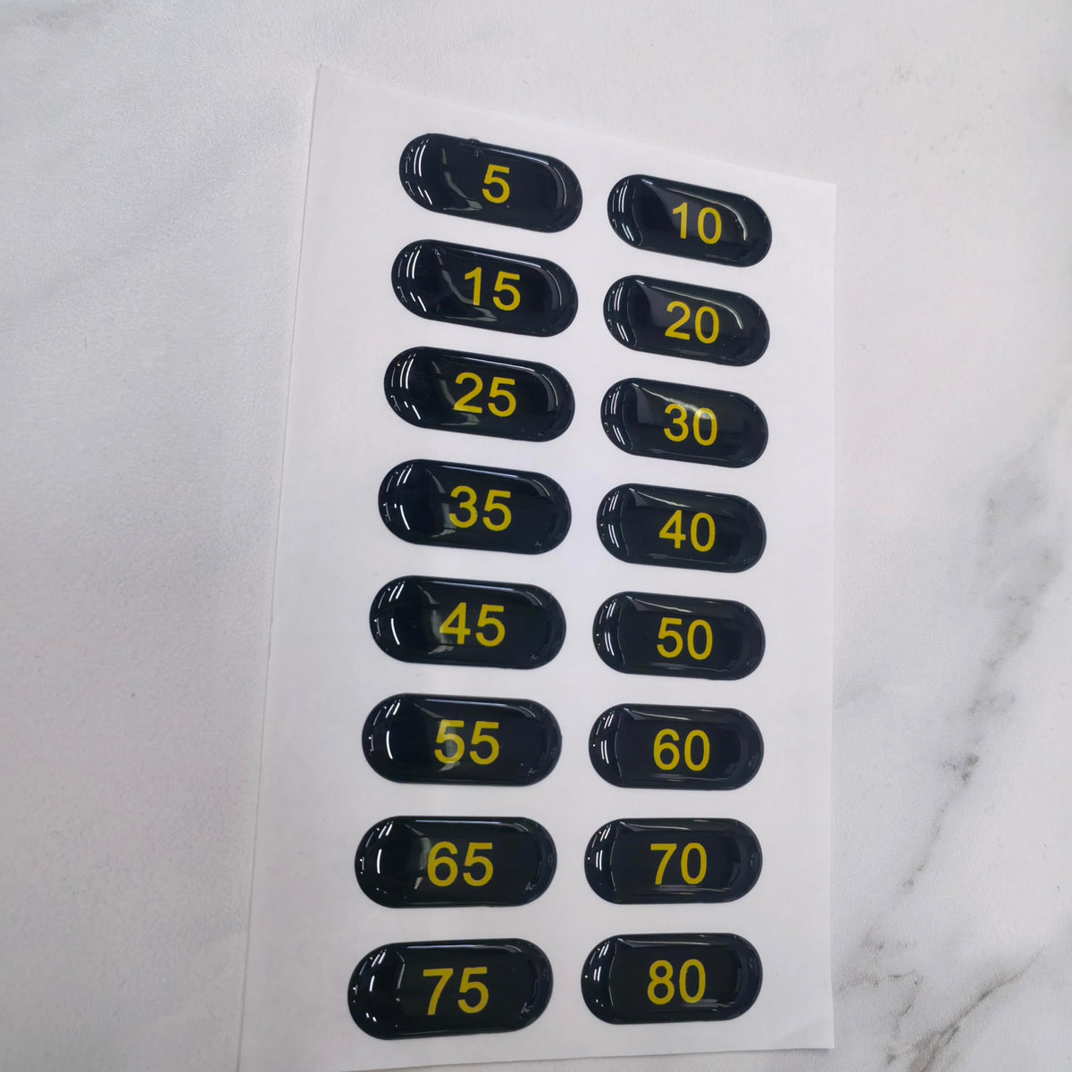 5-80 Weight Stack Stickers for Gym Machine