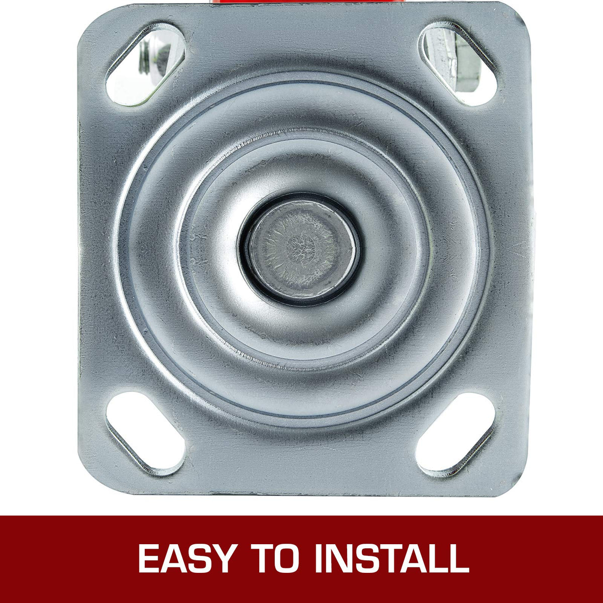 VEVOR Caster Wheels Set of 4, 6" Heavy Duty Casters (2 Rigid and 2 Swivel Casters with Side Brake) Polyurethane Iron Core Plate 4000LBS Capacity