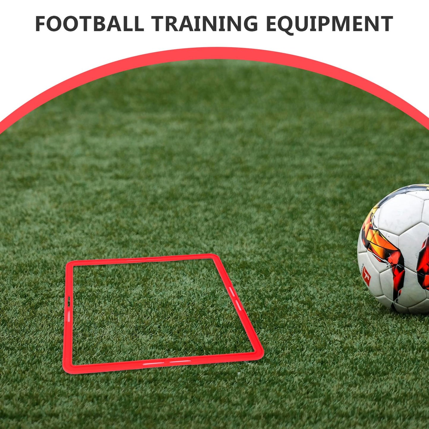 SEWACC 6 Pcs Portable Agility Rings for Football Training, Multi-Function Soccer Agility Circles for Speed and Skill Development