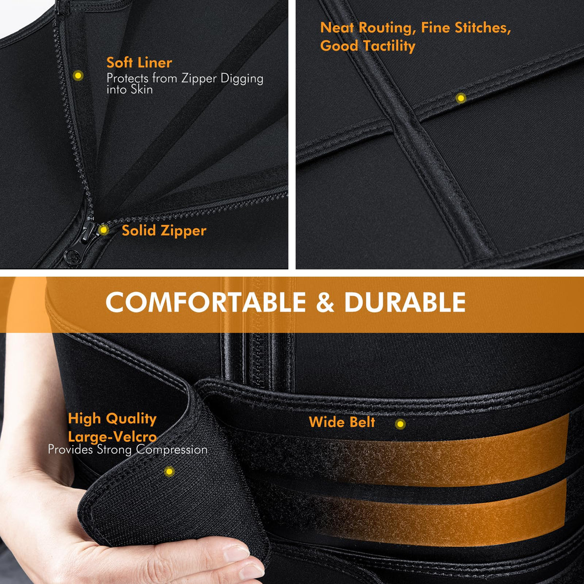 A+ Choice Sauna Vest Waist Trainer for Men - Mens Sauna Suit Large Sweat Belt Body Shaper for Gym Workout Exercise Faja Para Hombre Plus Size 1XL