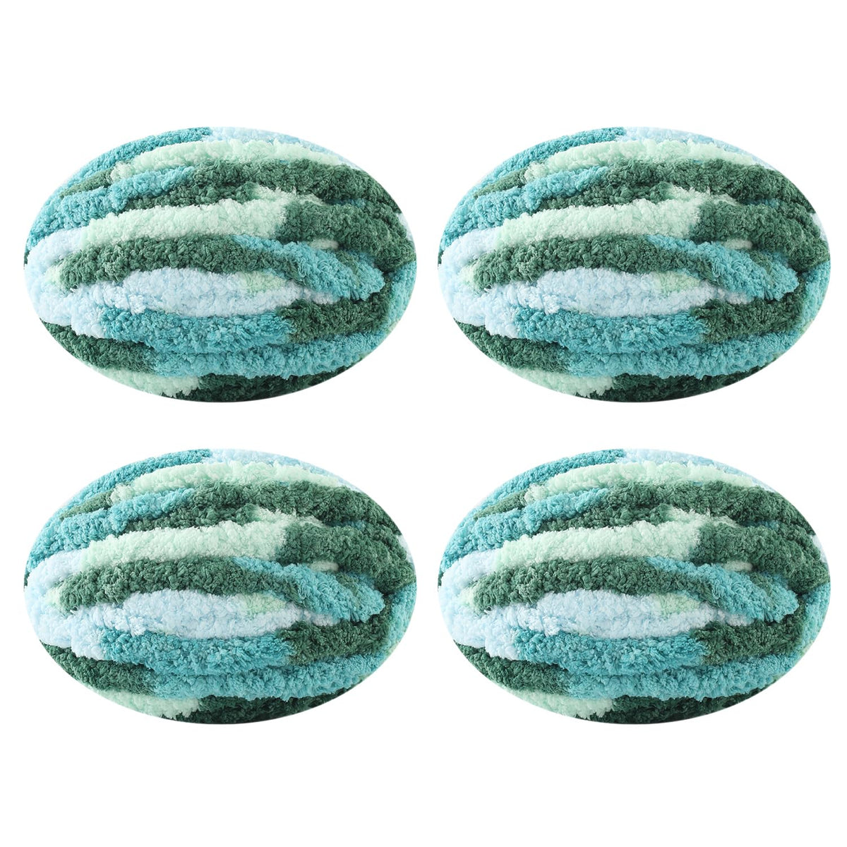 Chunky Yarn for Hand Knitting, No7 Thick Yarn, 250Grams 32Yards, Pack of 4, Perfect for Knitters and Crafters (sea ofclouds)