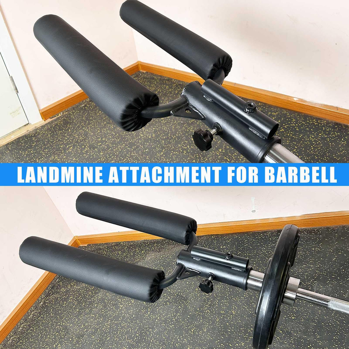 Viking Press Landmine Handle for 2-Inch Olympic Barbell, T-Bar Row Attachment Core Strength Training Accessories, Shoulder Press Landmine Attachment Equipment (Style M)