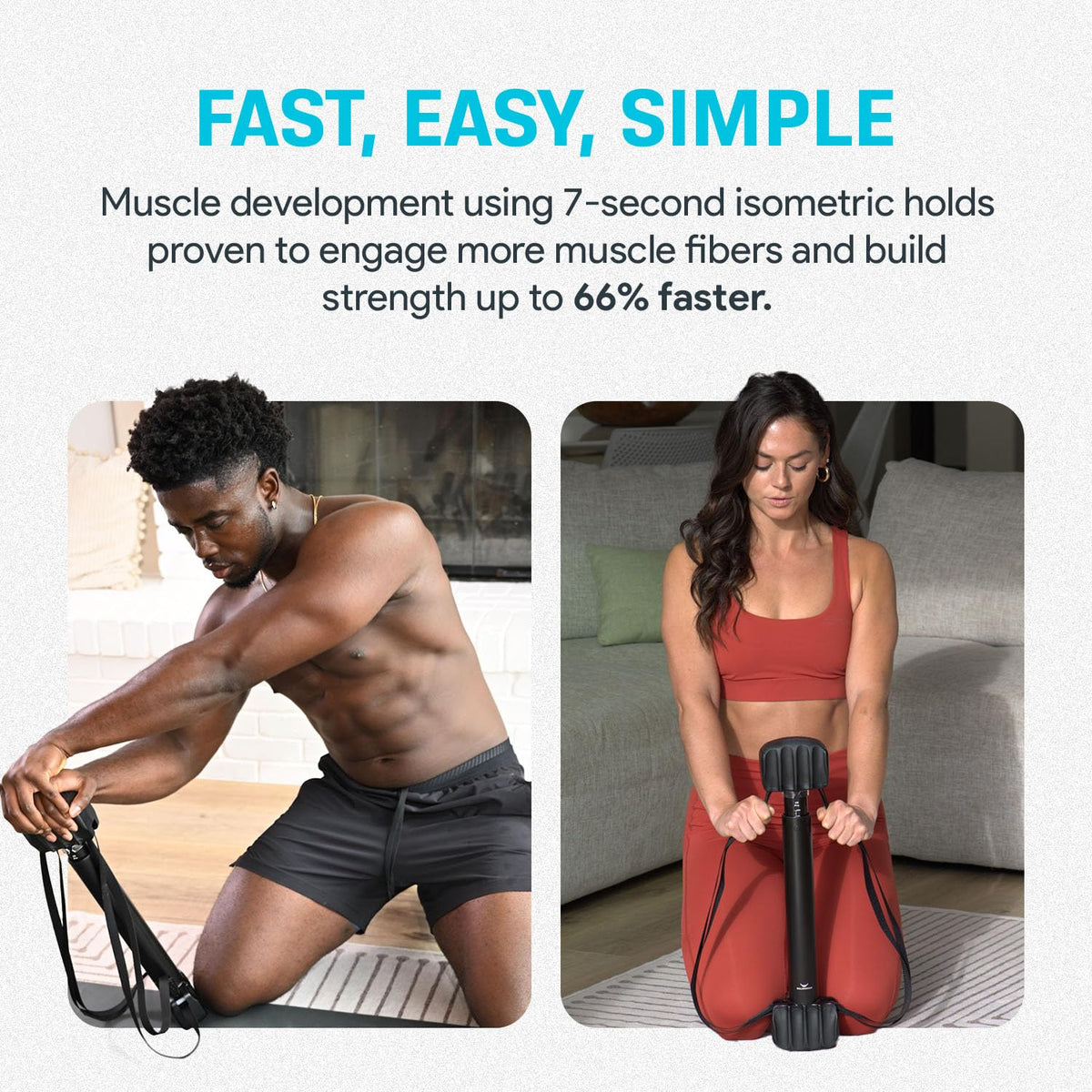 Bullworker Pro System: Isometric Strength Training Complete Home Fitness Bundle for Full-Body Strength, Flexibility & Mobility