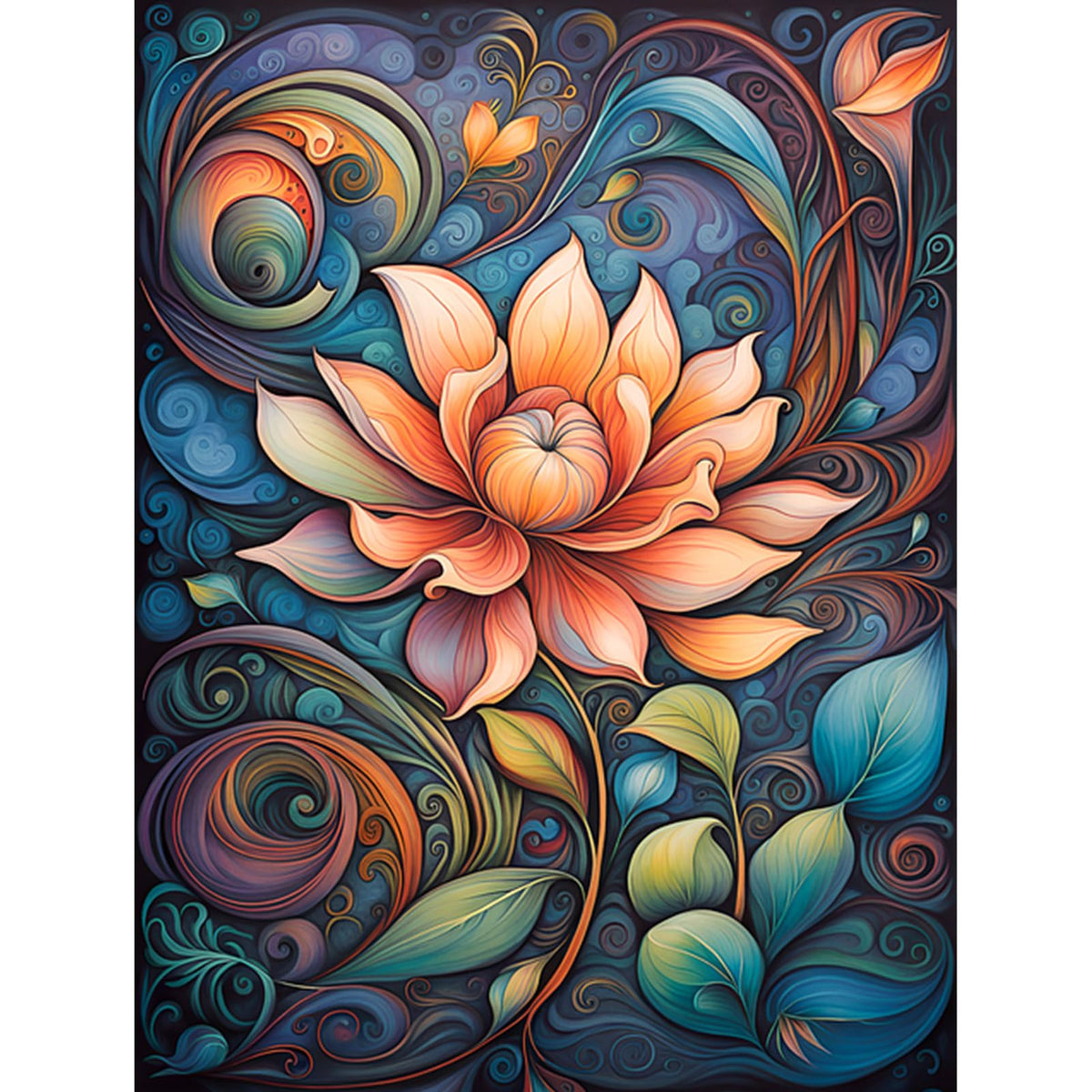 Huacan Diamond Art Kits for Adults Flower AB Drills Diamonds Painting Kit DIY Full Round Drill Paintings for Home Wall Decor Picture Size 12 * 12 Inch (Flower 5)