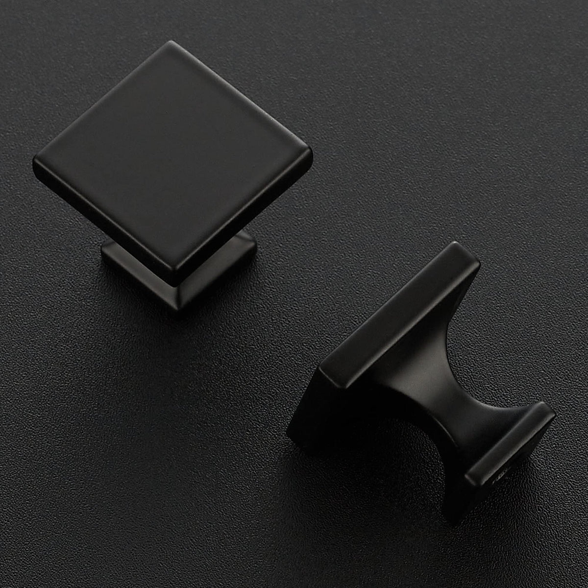 Ravinte Cabinet Knobs Matte Black Square Knobs for Cabinets and Drawers Cabinet Hardware Kitchen Cabinet Knobs 5 Pack