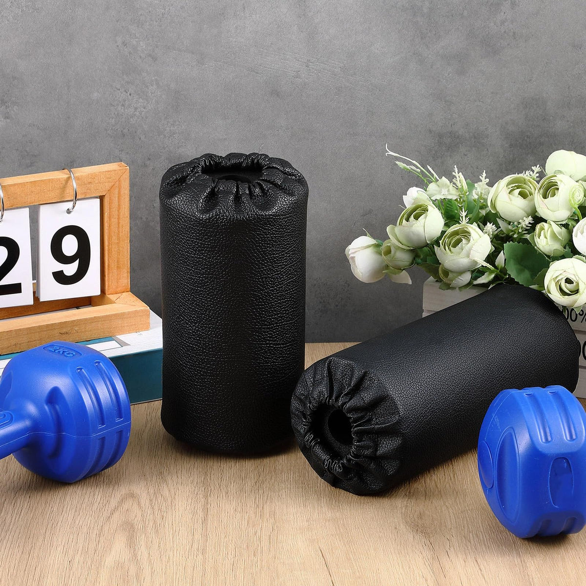 Hollowfly 4 Pcs Foam Foot Pads Foam Roller Pad Replacement for Weight Bench Inversion Table and Gym Exercise Equipments(8 x 3.5 x 0.8 Inches)