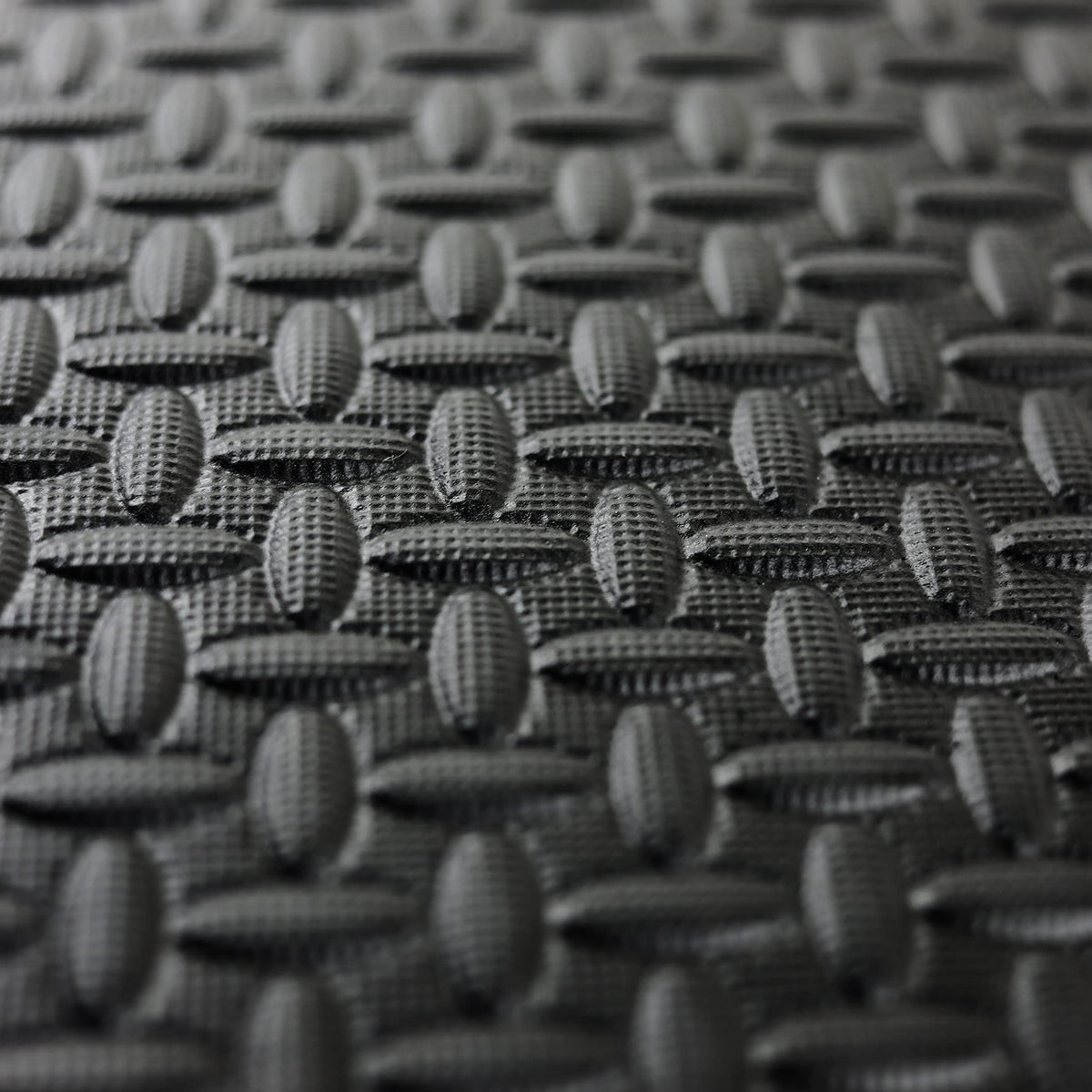 CAP Barbell Exercise Mat Interlocking Puzzle Mat, Diamond Plate Texture, Covers 12 Sq Ft, Black 12 x 12 x 1/2