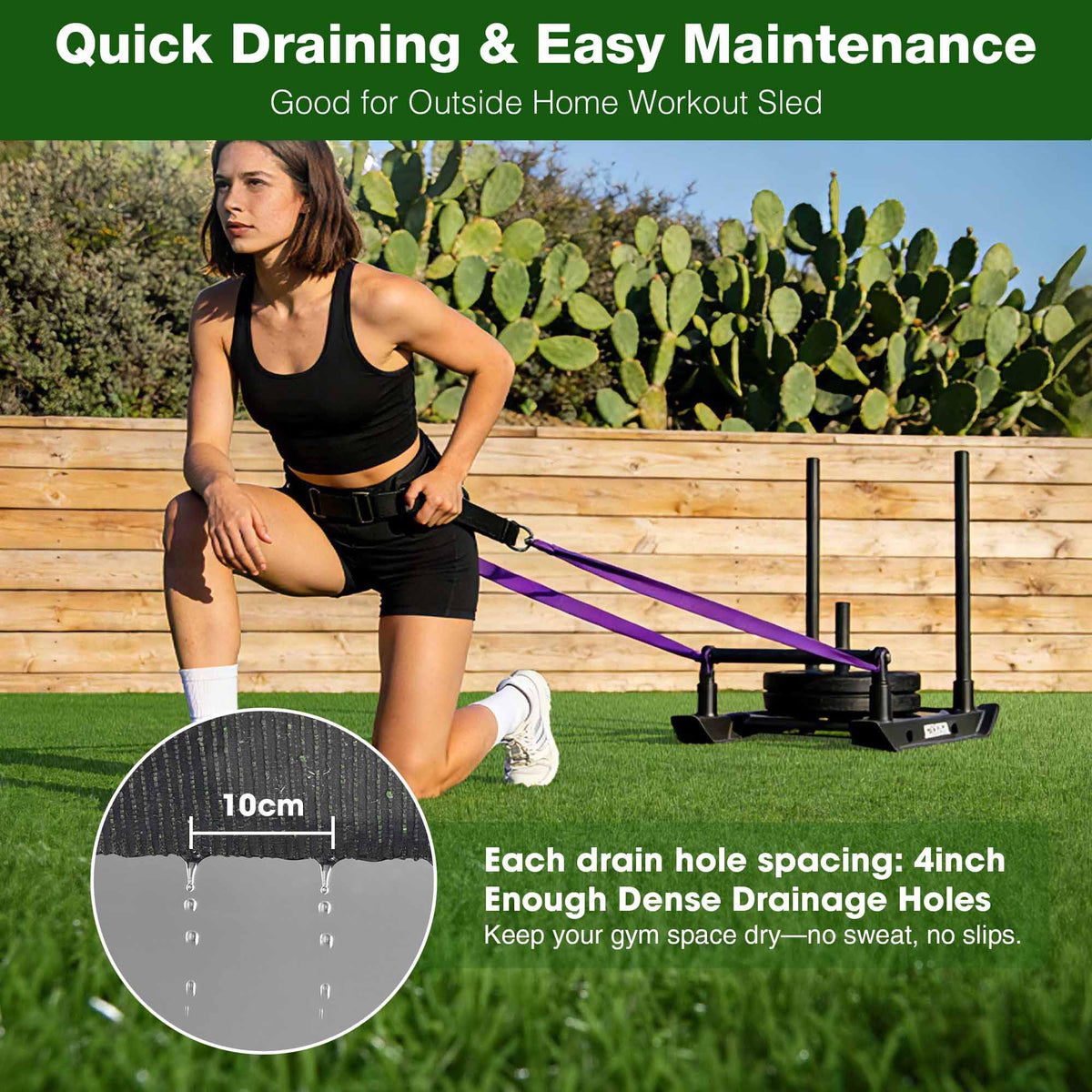 Yescom Sports Sled Strips Turf Gym Turf Flooring for Weight Sled Push Gym Equipment Outdoor Indoor Use 33'x3'(100 Sq.Ft) 1.38" H