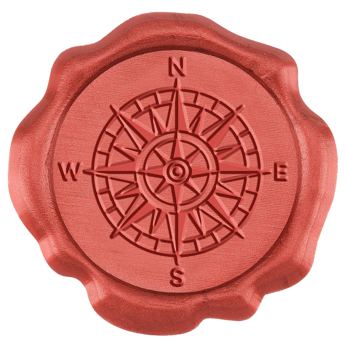 CRASPIRE 50pcs Red Wax Seal Stickers Compass Self Adhesive Wax Seal Stamp Stickers Envelope for Wedding Invitation Scrapbook DIY Craft Adhesive Waxing Party Gift Wrapping