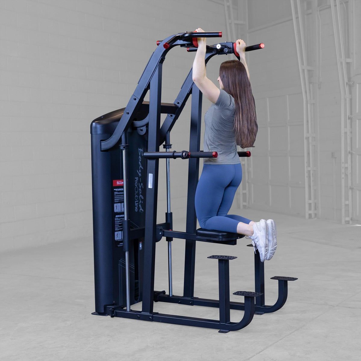 Body Solid (S2ACDX-2) Pro Clubline Series II Chin and Dip Machine, Commercial and Home Fitness Equipment, Pull Up Station and Dip Bars for Strength Training, 235 Lb. Weight Stack