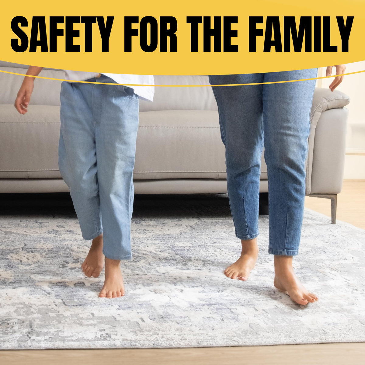 Double Sided Rug Tape [2 Inch x 30 yd] Carpet Tape for Securing Area Rugs to Carpets, Laminate, and Hardwood Floors, Easy to Remove and Restick Without Residue or Damage to Rug or Floor
